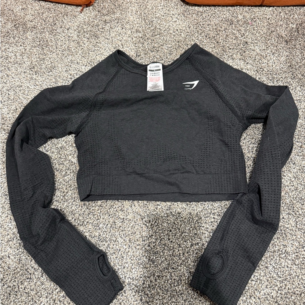 Gymshark Black Long Sleeve Crop Top
